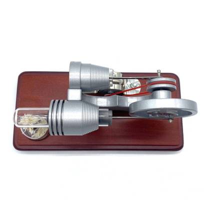Y-Shape Retro Stirling Engine Generator Model with LED Lights Science Gift-helloworld7