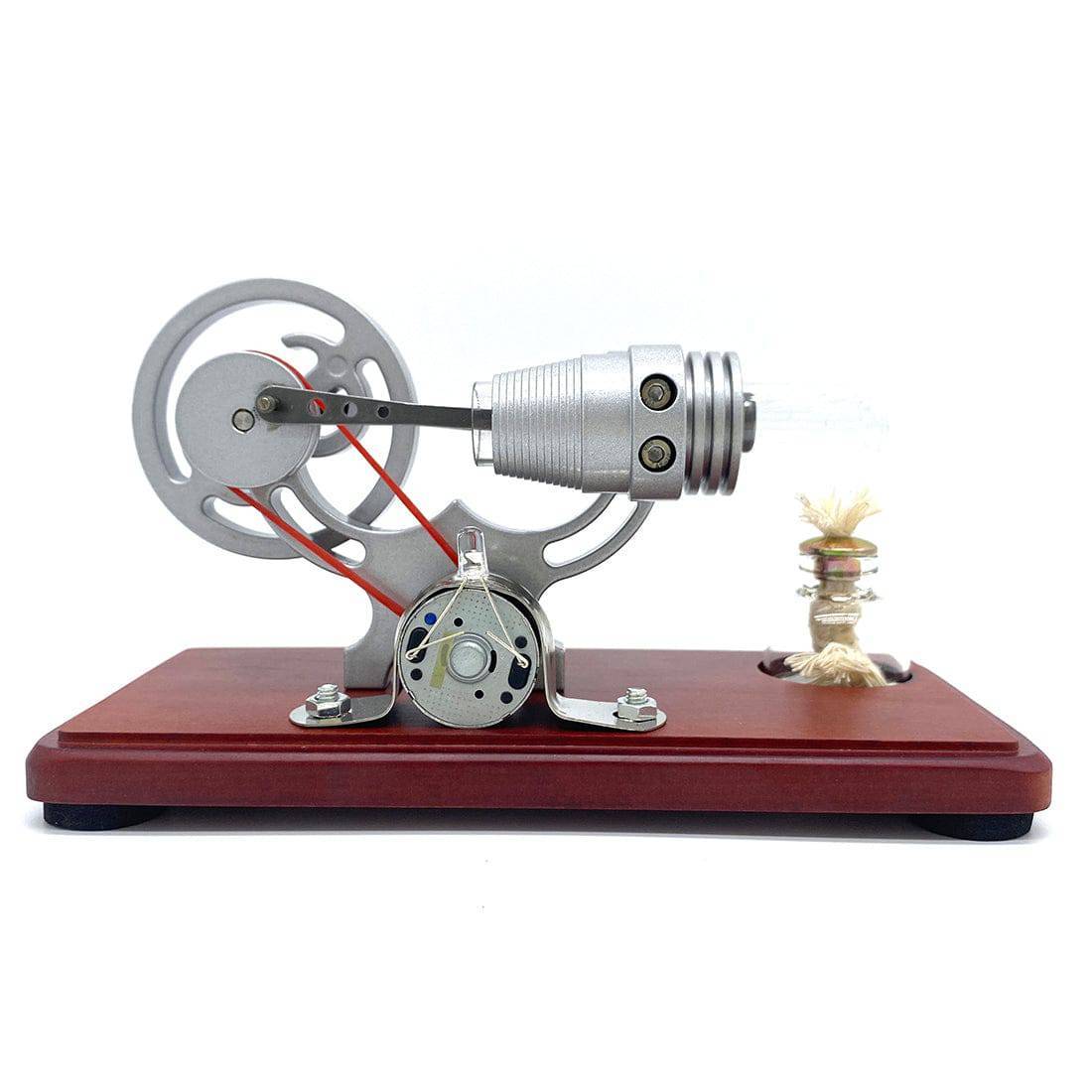 Y-Shape Retro Stirling Engine Generator Model with LED Lights Science Gift-helloworld7