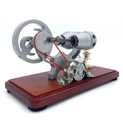 Y-Shape Retro Stirling Engine Generator Model with LED Lights Science Gift-helloworld7