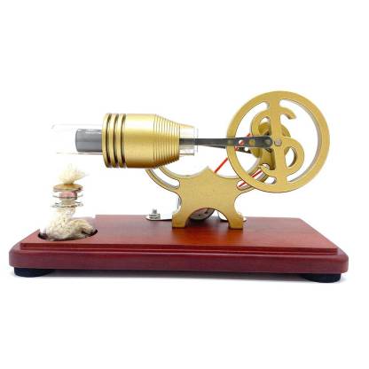 Y-Shape Retro Stirling Engine Generator Model with LED Lights Science Gift-helloworld7