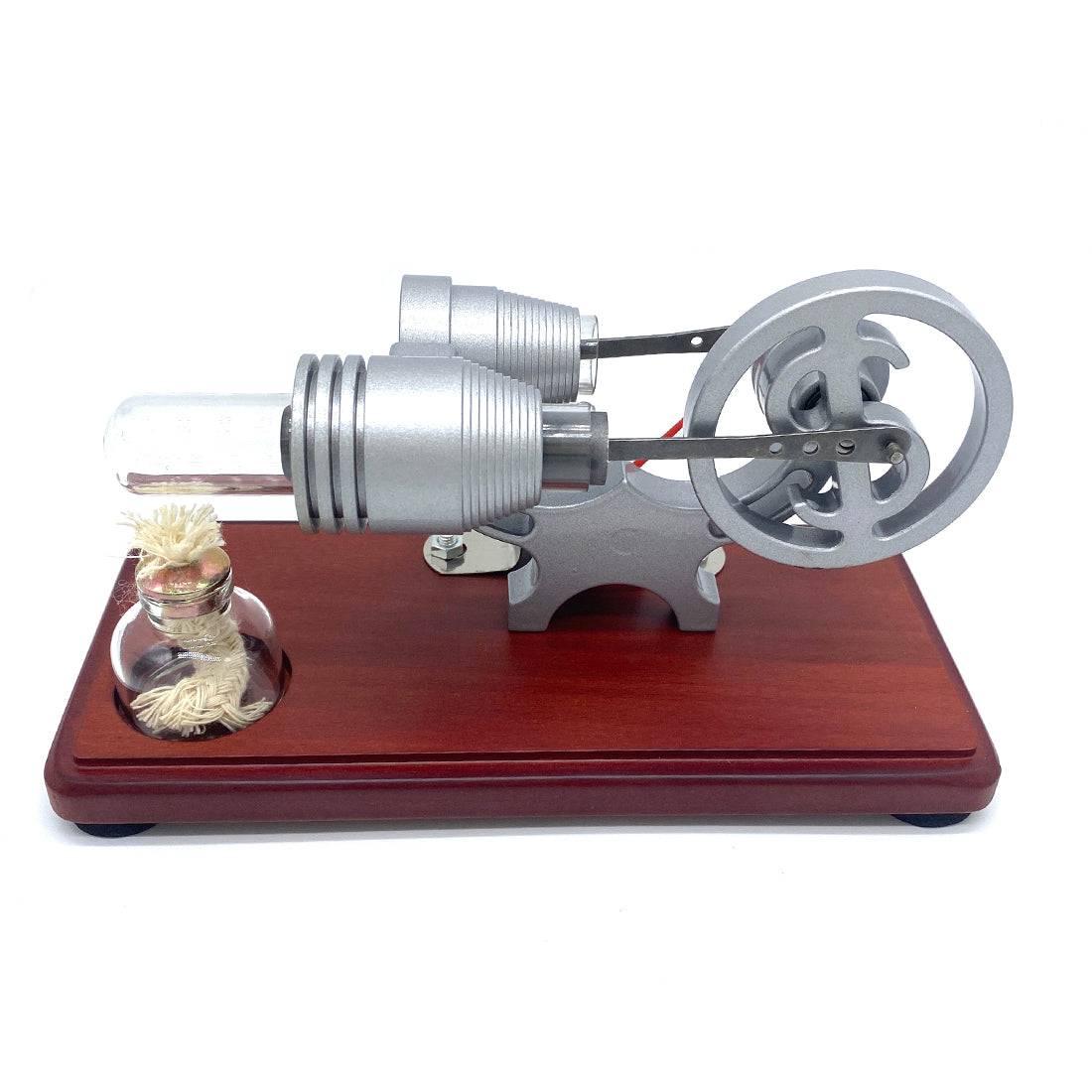 Y-Shape Retro Stirling Engine Generator Model with LED Lights Science Gift-helloworld7