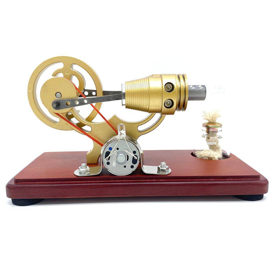 Y-Shape Retro Stirling Engine Generator Model with LED Lights Science Gift-helloworld7