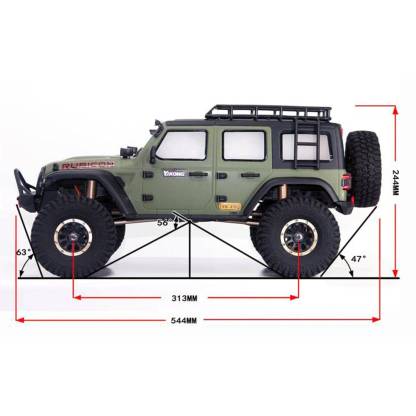 YIKONG YK 4102PRO 1/10 Scale 4WD 6CH RC Crawler with Diff Locks & 2-Speed Gearbox Blue