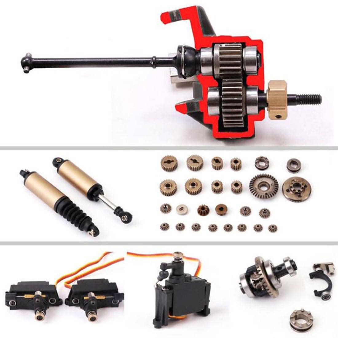 YIKONG YK 4102PRO 1/10 Scale 4WD 6CH RC Crawler with Diff Locks & 2-Speed Gearbox Blue