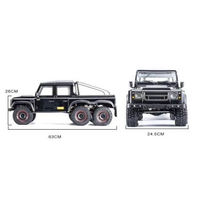 YK 6101 1/10 Scale 6x6 RC Crawler Truck RTR Off-Road Pickup with Remote Locking Diffs and 2-Speed Transmission-helloworld7