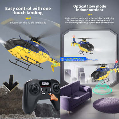 YU XIANG EC-135 1/36 Scale 6CH Direct Drive Brushless RC Helicopter RTF 3D/6G