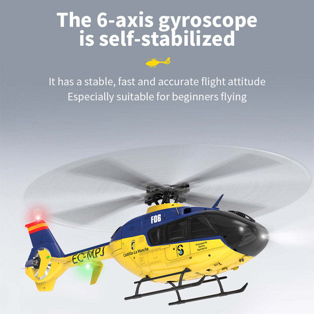 YU XIANG EC-135 1/36 Scale 6CH Direct Drive Brushless RC Helicopter RTF 3D/6G