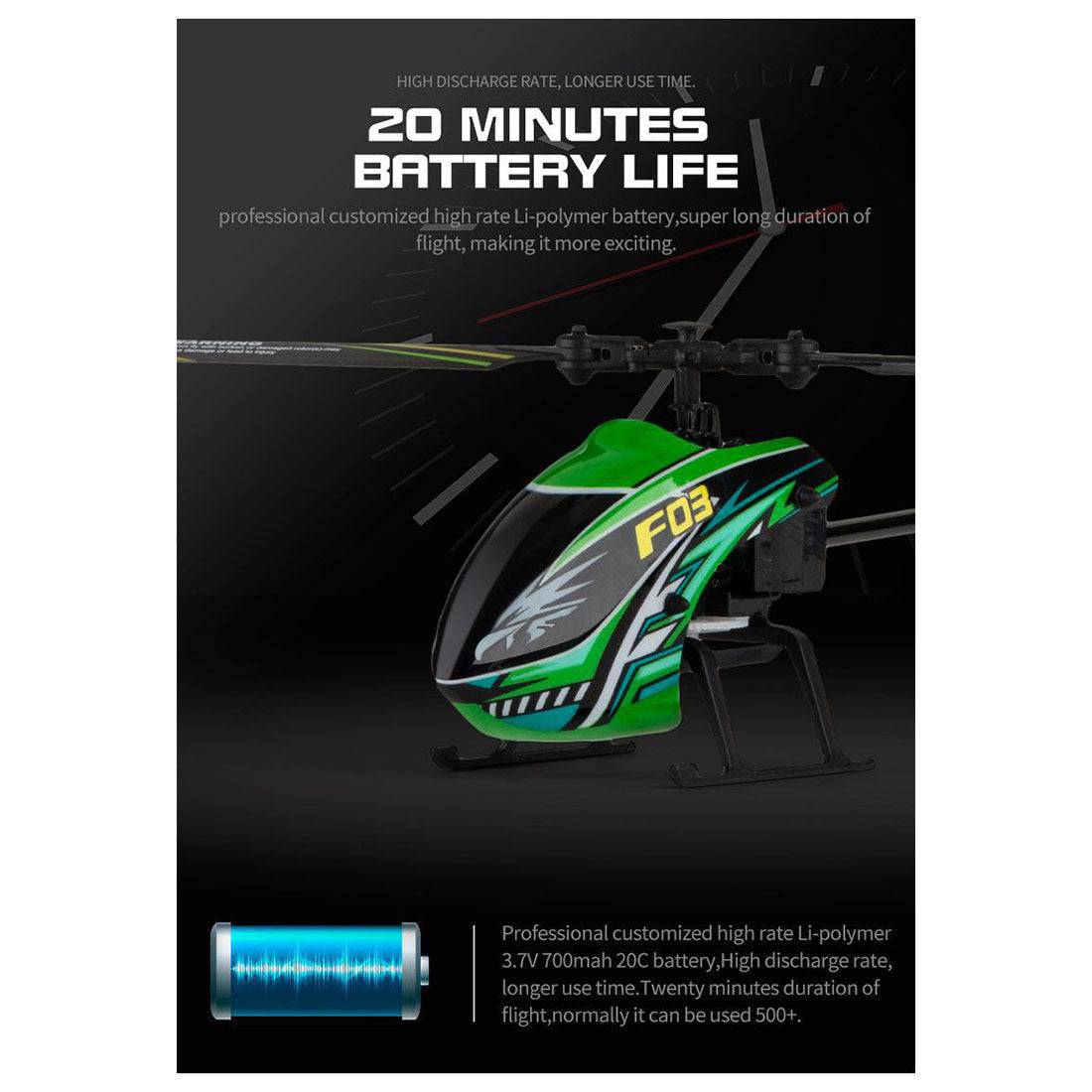 YU XIANG F03 4CH Flybarless RC Helicopter with Altitude Hold & 6-Axis Gyro RTF-helloworld7