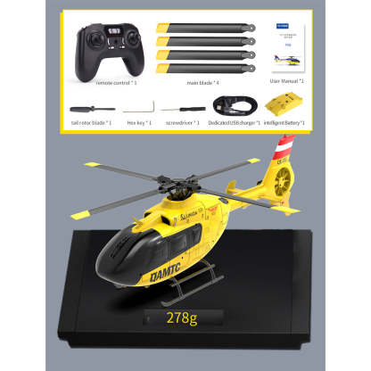 YU XIANG F06 1/36 Scale EC-135 6CH Direct Drive Brushless RC Helicopter RTF Optical Flow