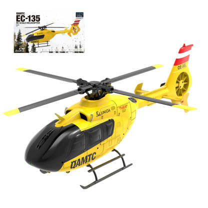 YU XIANG F06 1/36 Scale EC-135 6CH Direct Drive Brushless RC Helicopter RTF Optical Flow