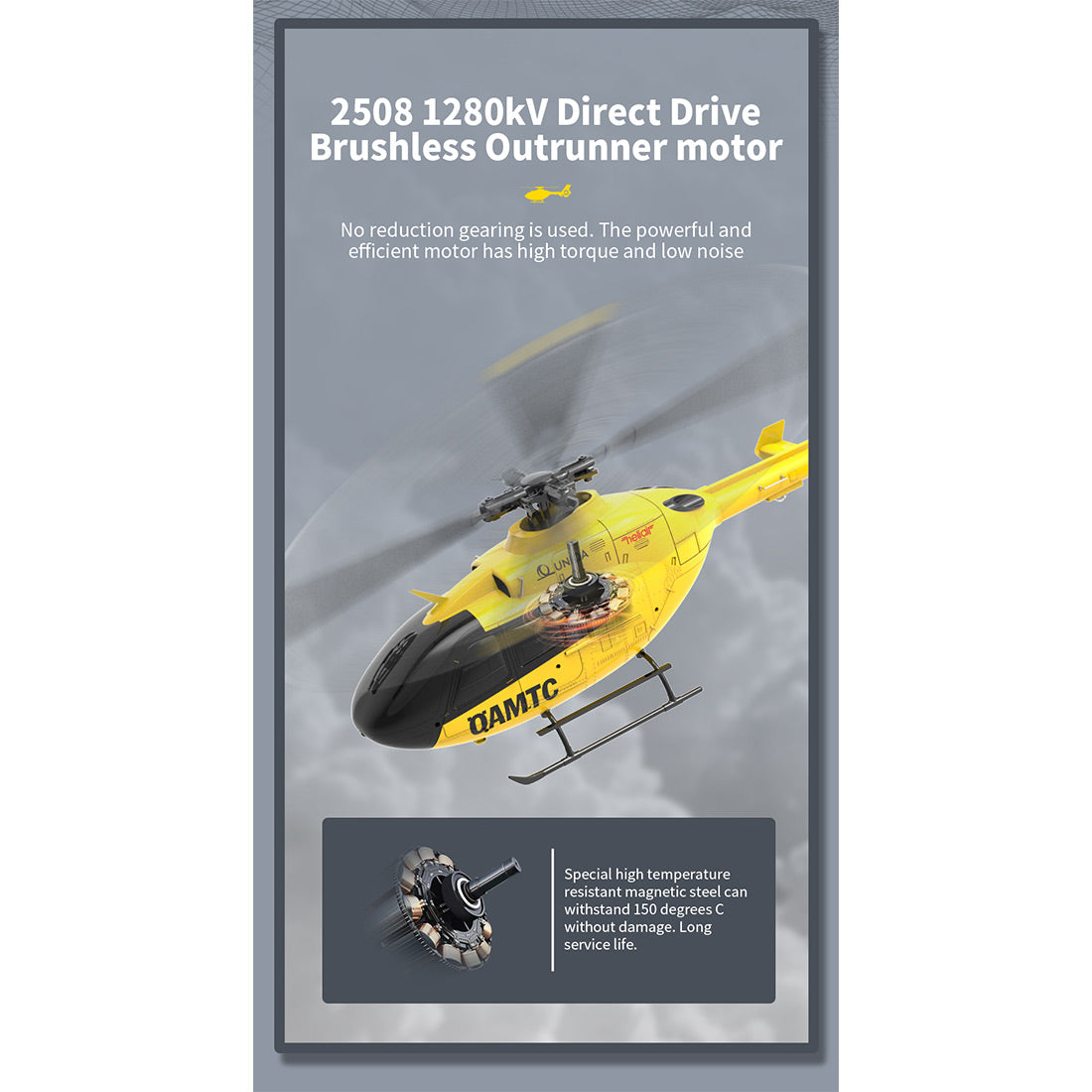 YU XIANG F06 1/36 Scale EC-135 6CH Direct Drive Brushless RC Helicopter RTF Optical Flow
