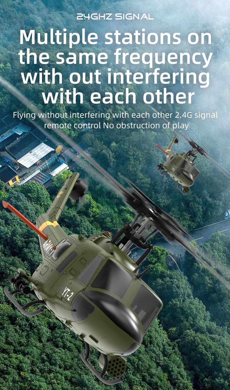 YU XIANG F07 UH-1 Huey 1/34 Scale 6CH Direct Drive Brushless RC Helicopter RTF Optical Flow