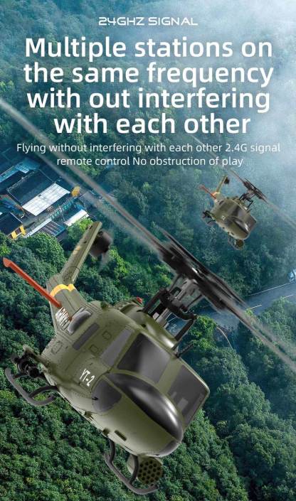 YU XIANG F07 UH-1 Huey 1/34 Scale 6CH Direct Drive Brushless RC Helicopter RTF Optical Flow