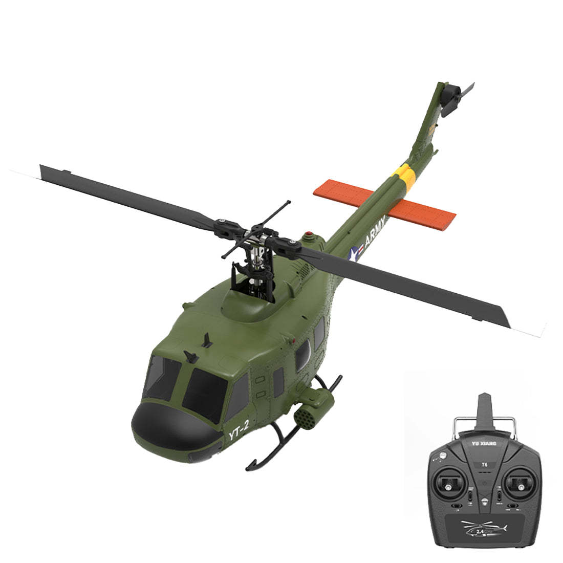YU XIANG F07 UH-1 Huey 1/34 Scale 6CH Direct Drive Brushless RC Helicopter RTF Optical Flow