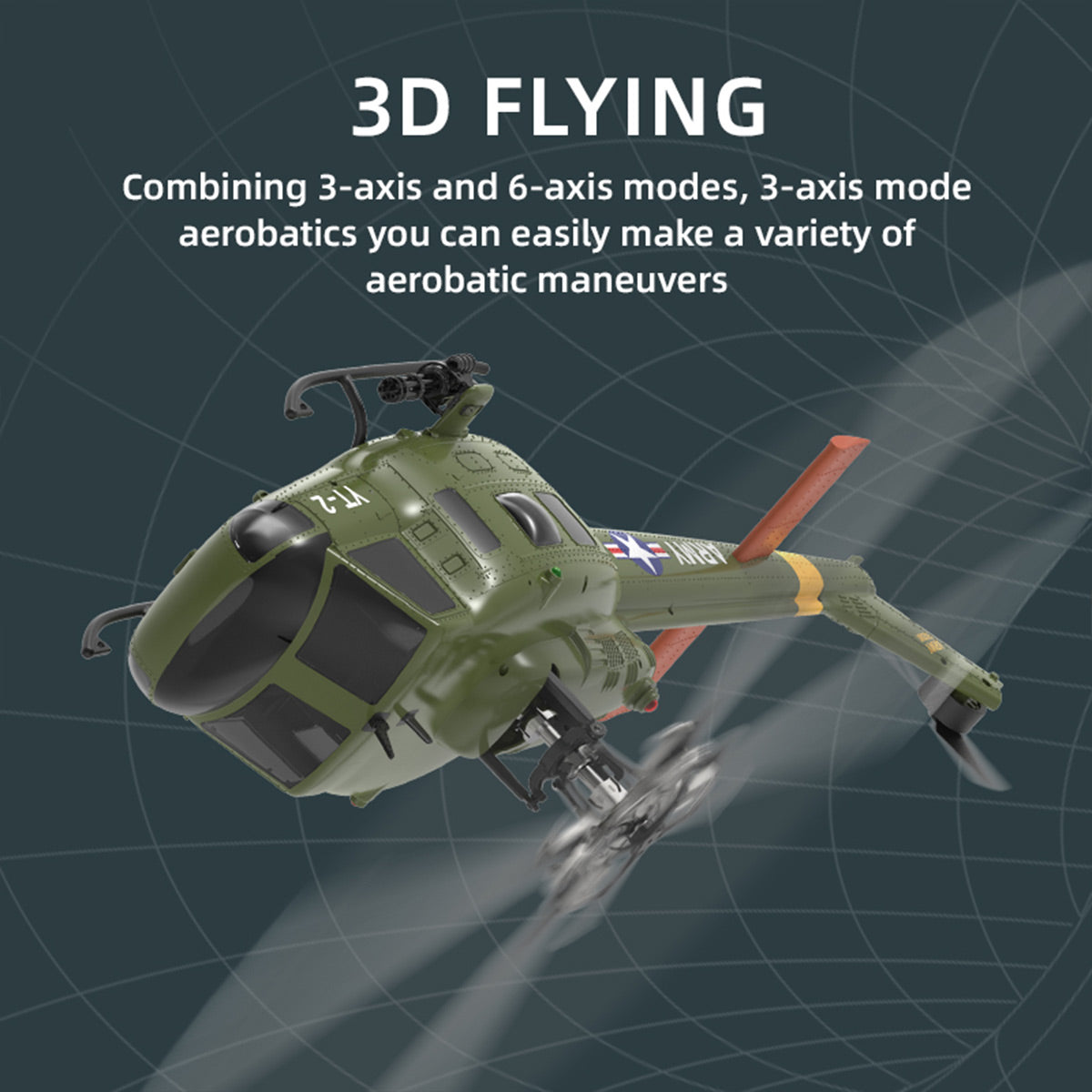 YU XIANG F07-V UH-1 Huey 1/34 Scale 6CH Direct Drive Brushless RC Helicopter RTF 3D Stunt-helloworld7