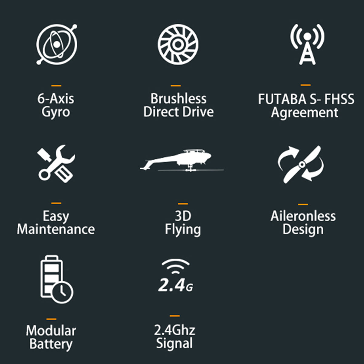 YU XIANG F07-V UH-1 Huey 1/34 Scale 6CH Direct Drive Brushless RC Helicopter RTF 3D Stunt-helloworld7