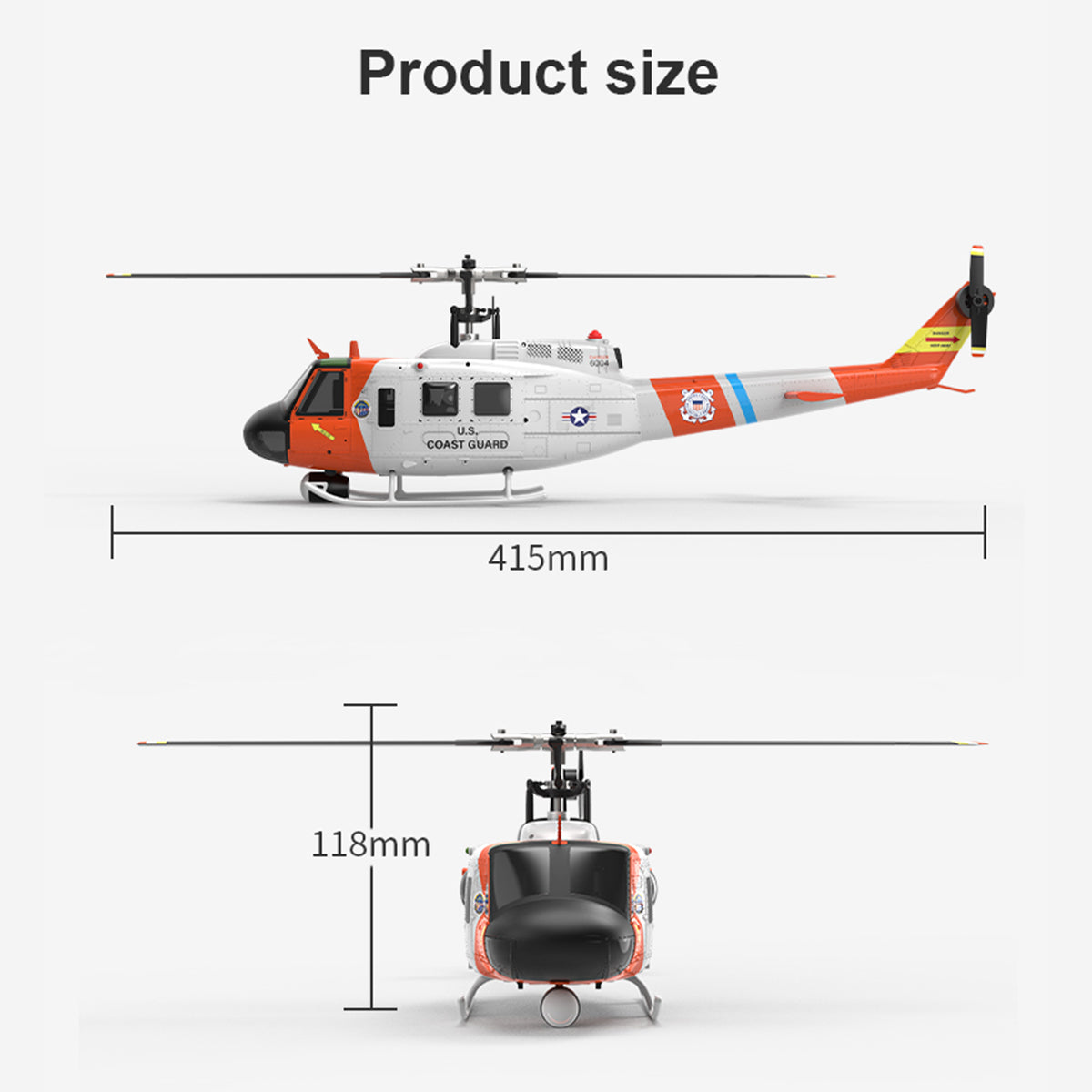 YU XIANG F07S UH-1 Huey 1/34 Scale GPS RC Helicopter RTF Dual Brushless Direct Drive-helloworld7