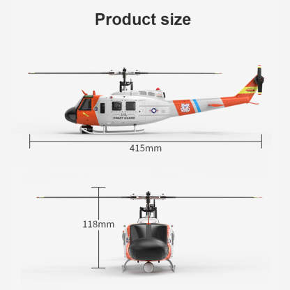 YU XIANG F07S UH-1 Huey 1/34 Scale GPS RC Helicopter RTF Dual Brushless Direct Drive-helloworld7