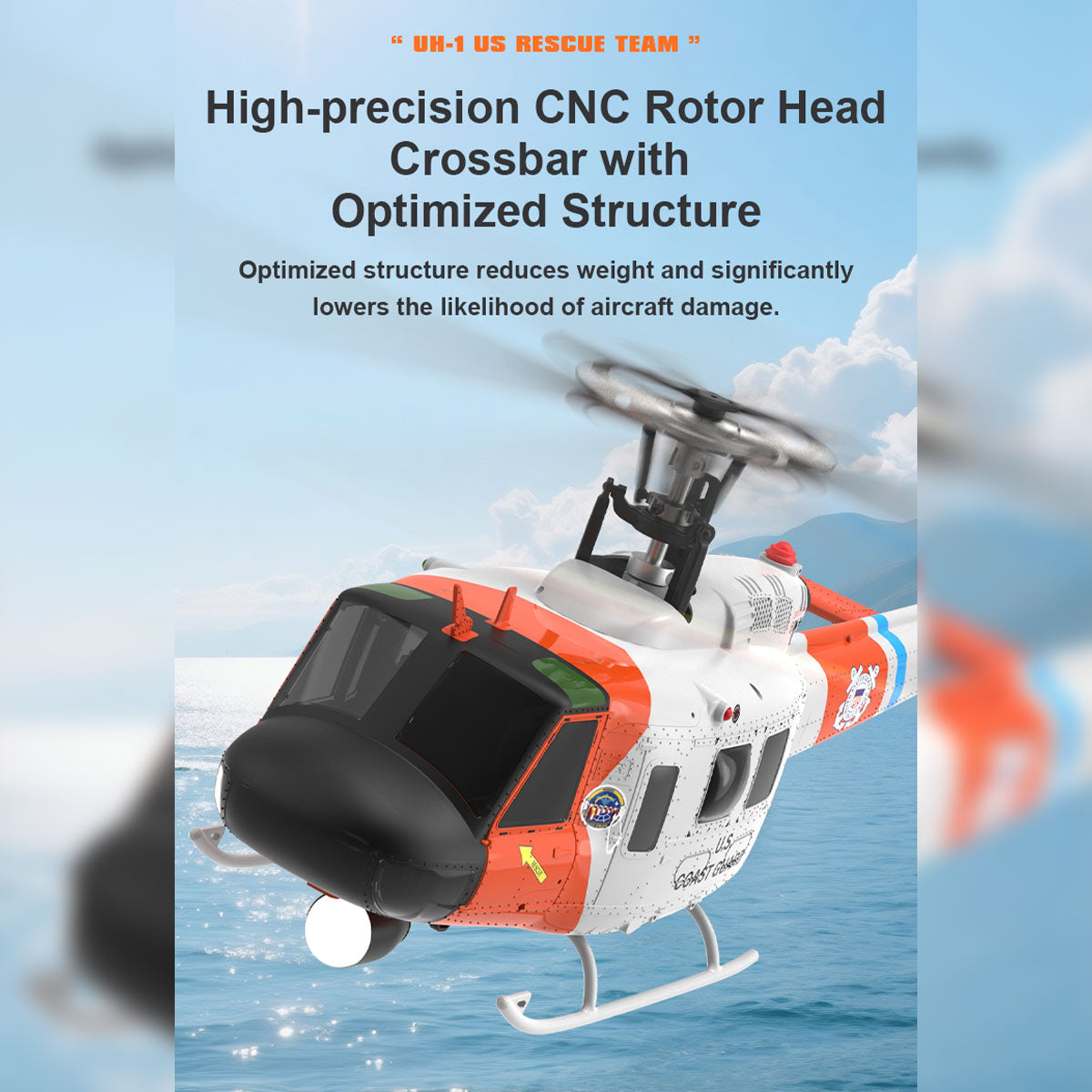YU XIANG F07S UH-1 Huey 1/34 Scale GPS RC Helicopter RTF Dual Brushless Direct Drive-helloworld7