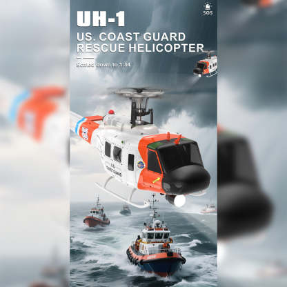 YU XIANG F07S UH-1 Huey 1/34 Scale GPS RC Helicopter RTF Dual Brushless Direct Drive-helloworld7