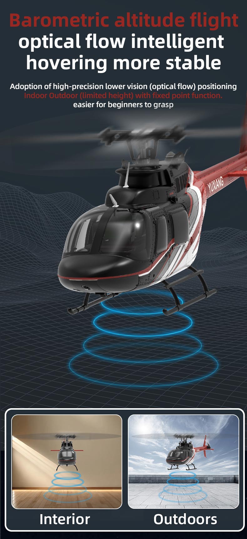 YU XIANG F08 Bell 206 1/27 Scale 6CH Direct Drive Brushless RC Helicopter RTF Optical Flow One-Key Inverted-helloworld7