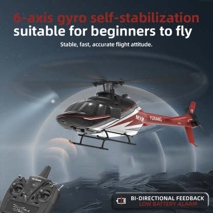 YU XIANG F08 Bell 206 1/27 Scale 6CH Direct Drive Brushless RC Helicopter RTF Optical Flow One-Key Inverted-helloworld7