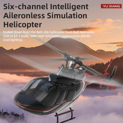 YU XIANG F08 Bell 206 1/27 Scale 6CH Direct Drive Brushless RC Helicopter RTF Optical Flow One-Key Inverted-helloworld7