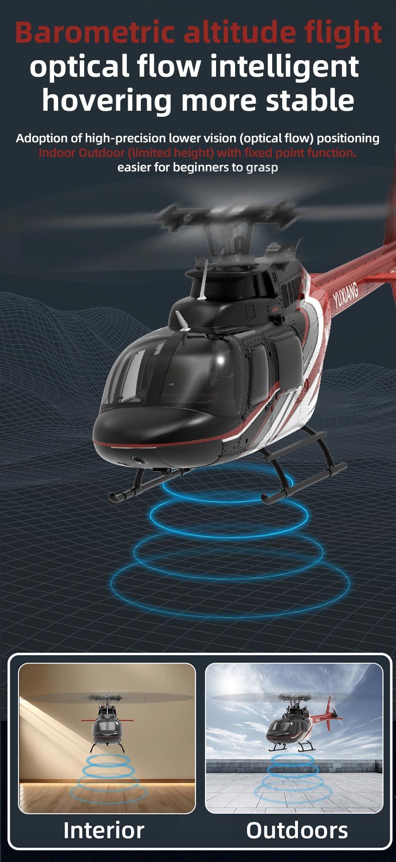 YU XIANG F08 Bell 206 1/27 Scale 6CH Direct Drive Brushless RC Helicopter RTF Optical Flow One-Key Inverted-helloworld7