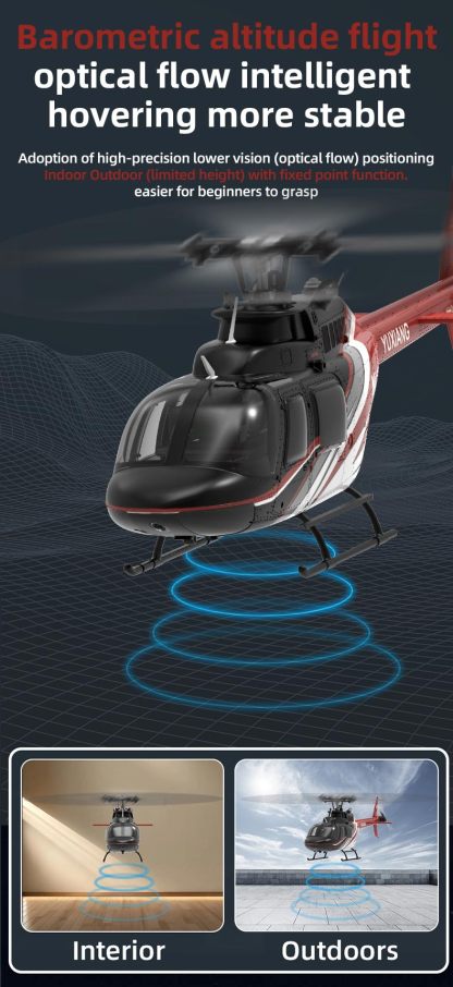 YU XIANG F08 Bell 206 1/27 Scale 6CH Direct Drive Brushless RC Helicopter RTF Optical Flow One-Key Inverted-helloworld7