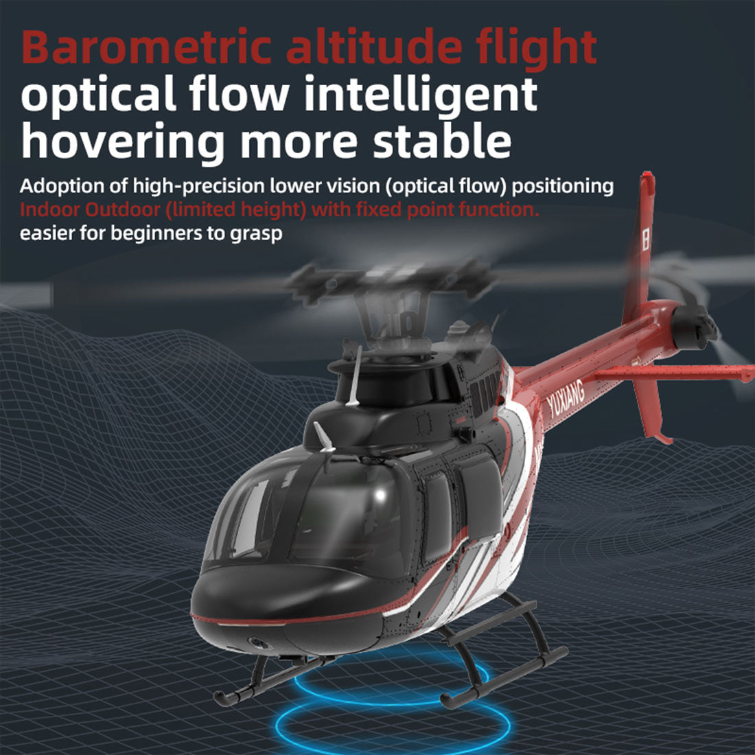 YU XIANG F08 Bell 206 1/27 Scale 6CH Direct Drive Brushless RC Helicopter RTF Optical Flow One-Key Inverted-helloworld7