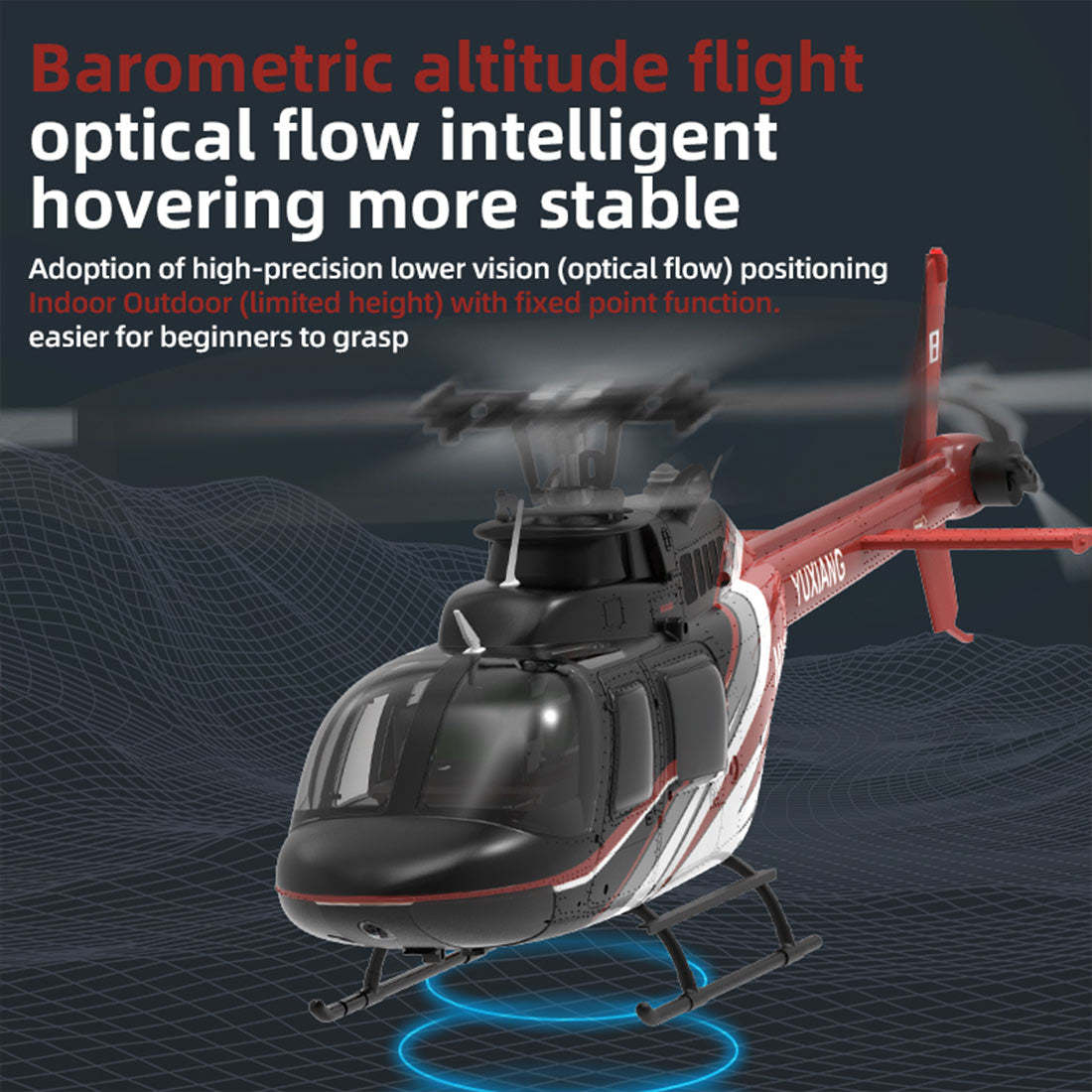 YU XIANG F08 Bell 206 1/27 Scale 6CH Direct Drive Brushless RC Helicopter RTF Optical Flow One-Key Inverted-helloworld7