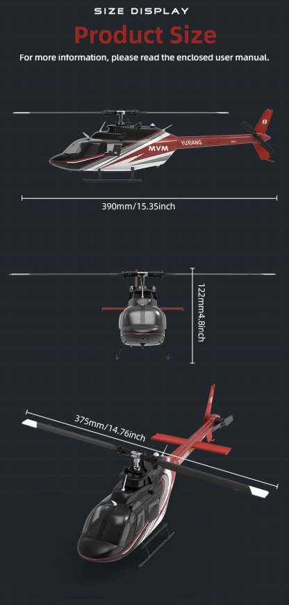 YU XIANG F08 Bell 206 1/27 Scale 6CH Direct Drive Brushless RC Helicopter RTF Optical Flow One-Key Inverted-helloworld7