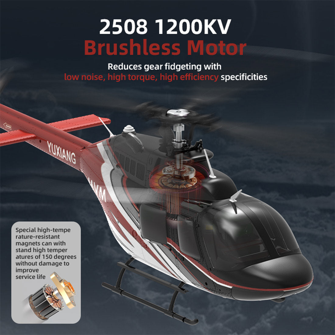 YU XIANG F08 Bell 206 1/27 Scale 6CH Direct Drive Brushless RC Helicopter RTF Optical Flow One-Key Inverted-helloworld7