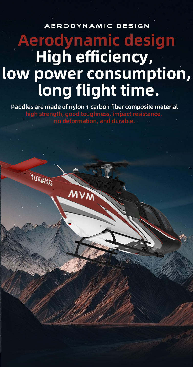 YU XIANG F08 Bell 206 1/27 Scale 6CH Direct Drive Brushless RC Helicopter RTF Optical Flow One-Key Inverted-helloworld7