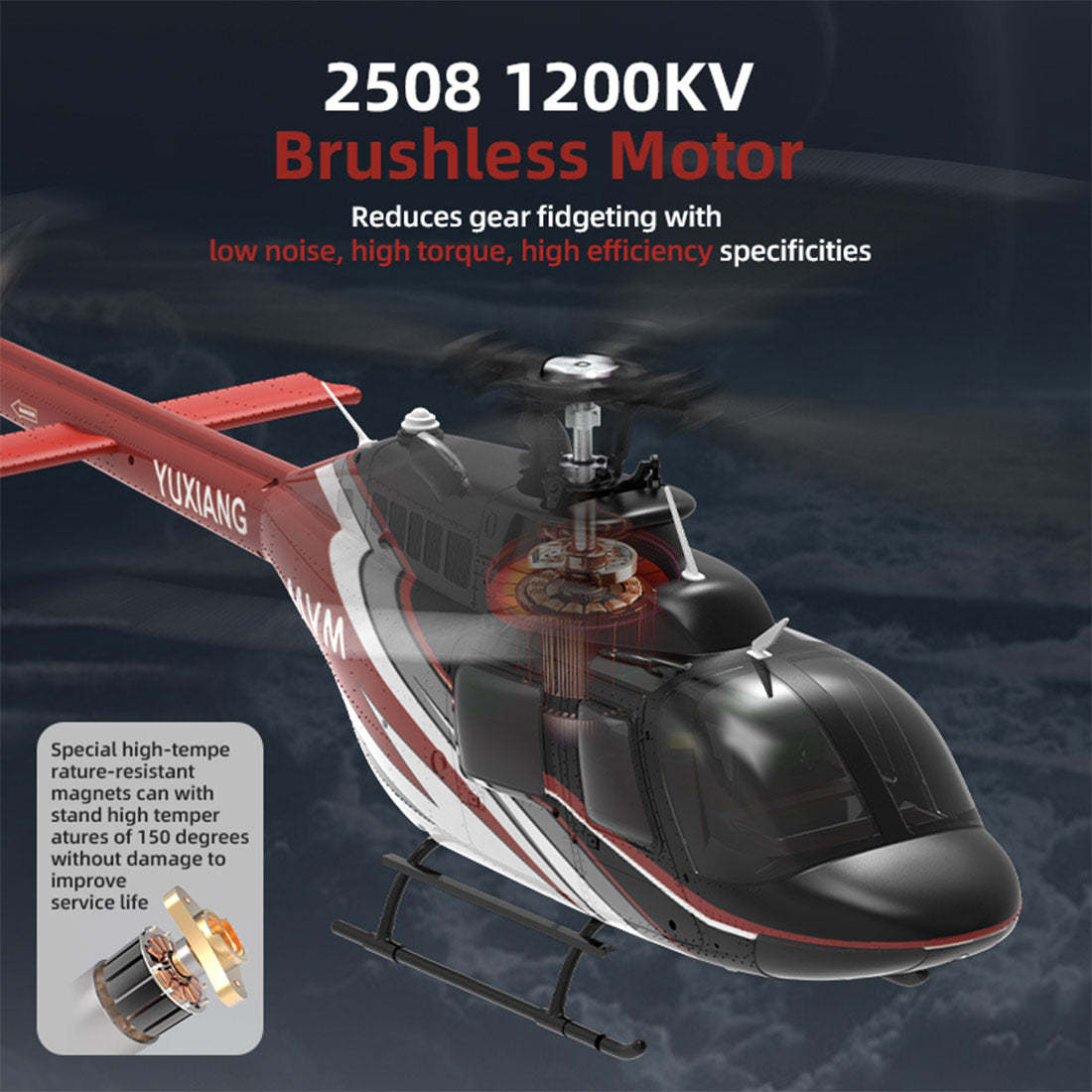 YU XIANG F08 Bell 206 1/27 Scale 6CH Direct Drive Brushless RC Helicopter RTF Optical Flow One-Key Inverted-helloworld7