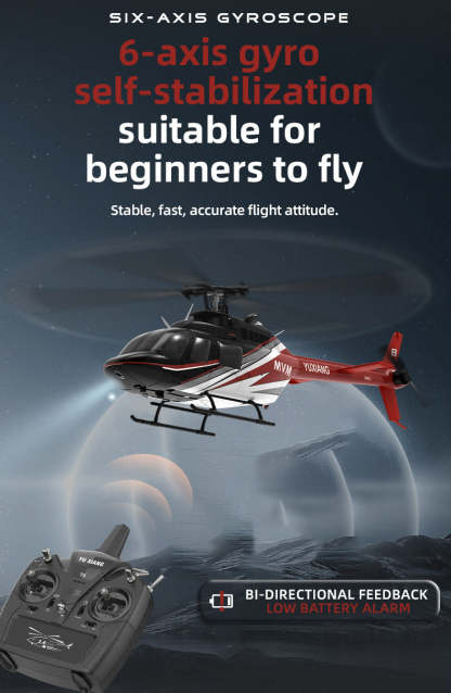 YU XIANG F08 Bell 206 1/27 Scale 6CH Direct Drive Brushless RC Helicopter RTF Optical Flow One-Key Inverted-helloworld7