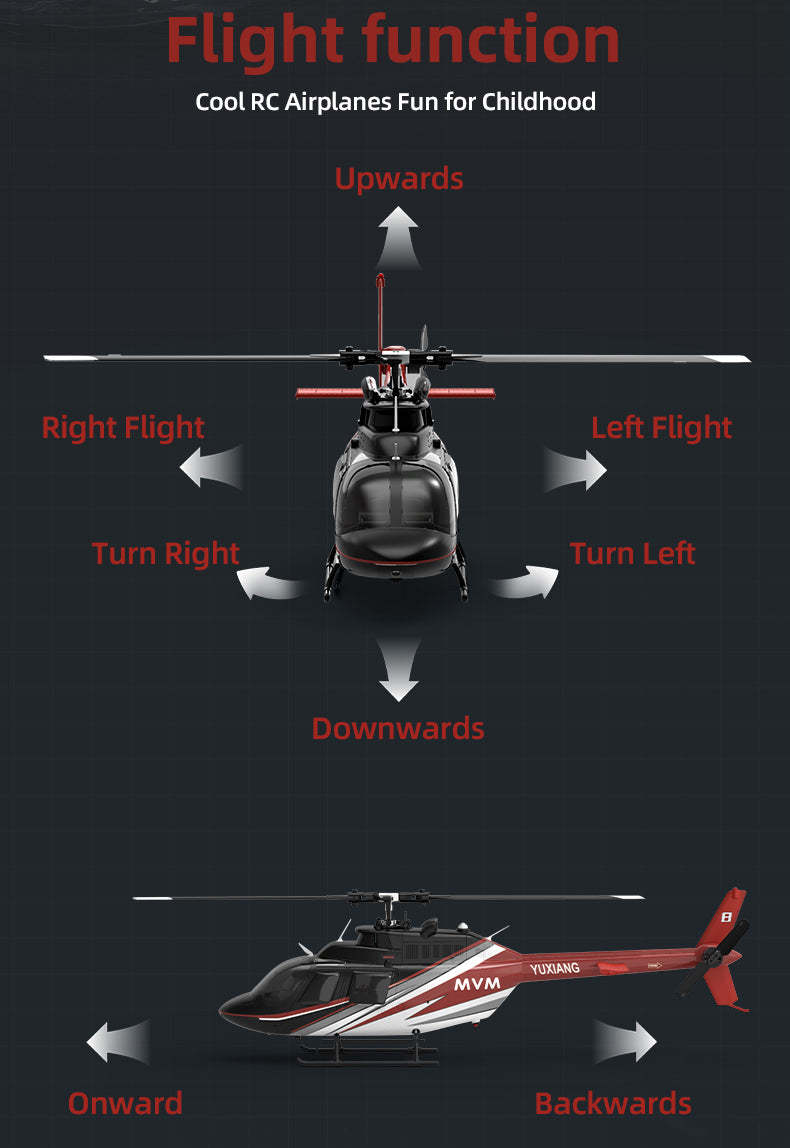 YU XIANG F08 Bell 206 1/27 Scale 6CH Direct Drive Brushless RC Helicopter RTF Optical Flow One-Key Inverted-helloworld7