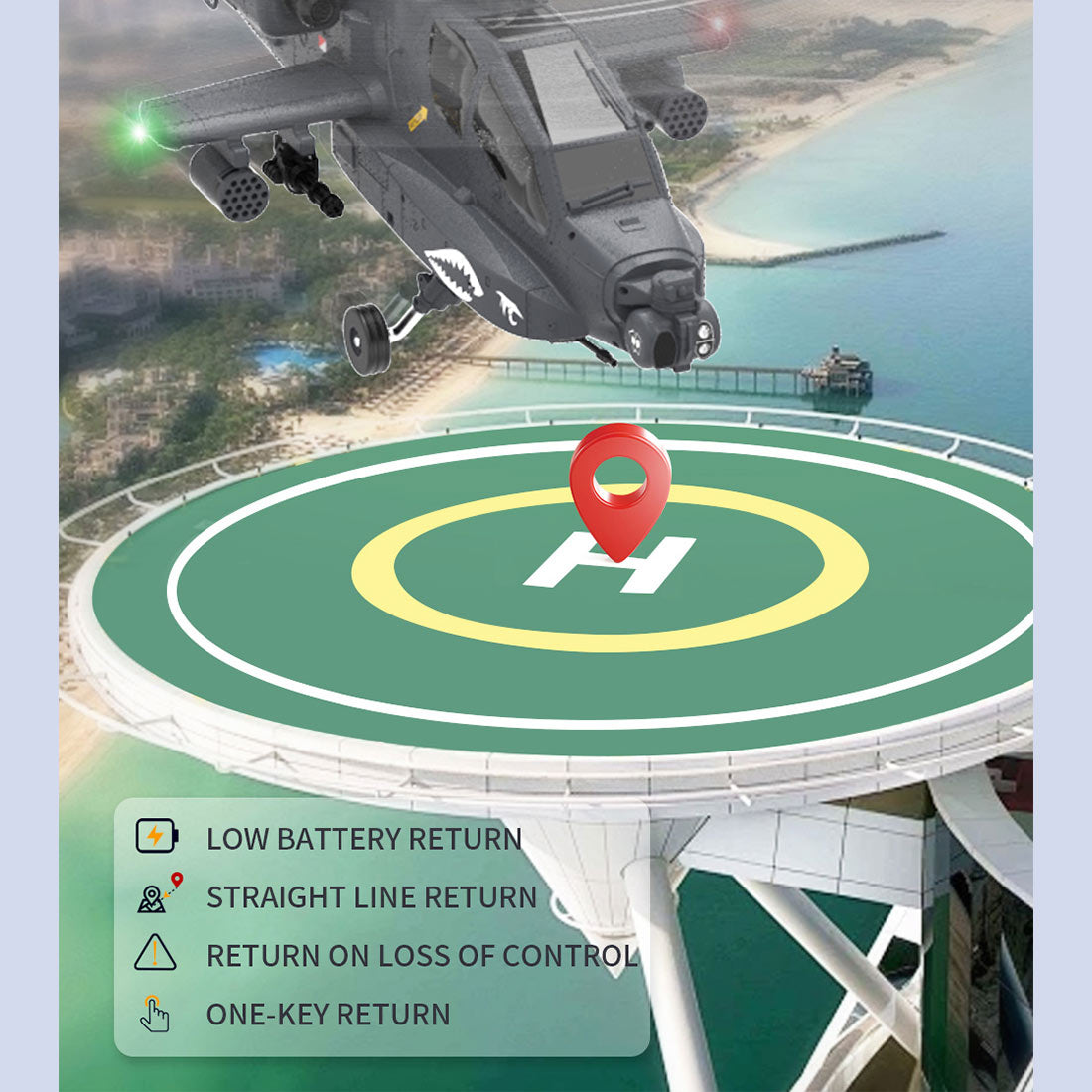 YU XIANG F11-S AH-64 Apache 1/32 Scale 6CH GPS RC Helicopter RTF Smart Version-helloworld7