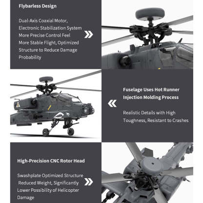 YU XIANG F11-S AH-64 Apache 1/32 Scale 6CH GPS RC Helicopter RTF Smart Version-helloworld7