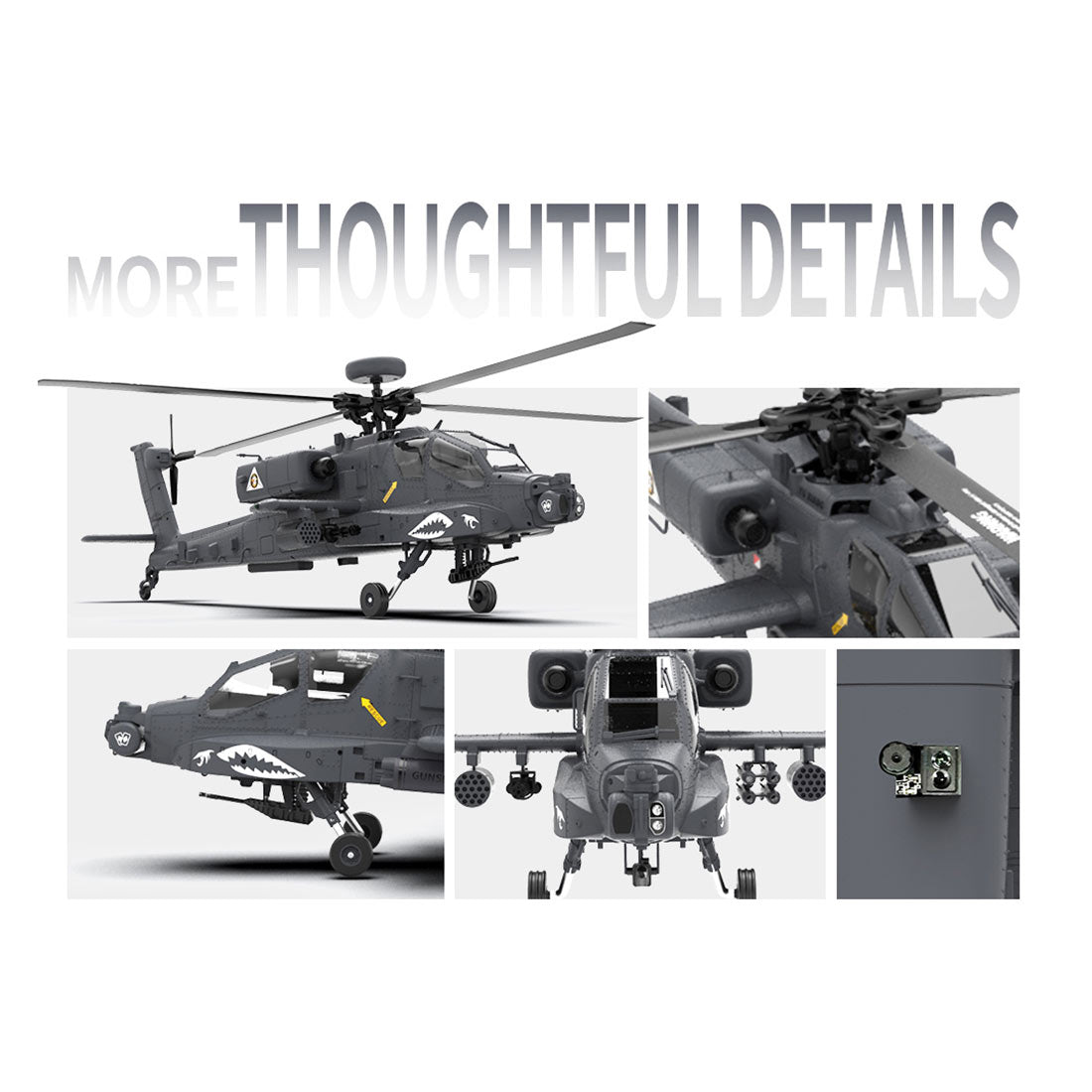 YU XIANG F11-S AH-64 Apache 1/32 Scale 6CH GPS RC Helicopter RTF Smart Version-helloworld7