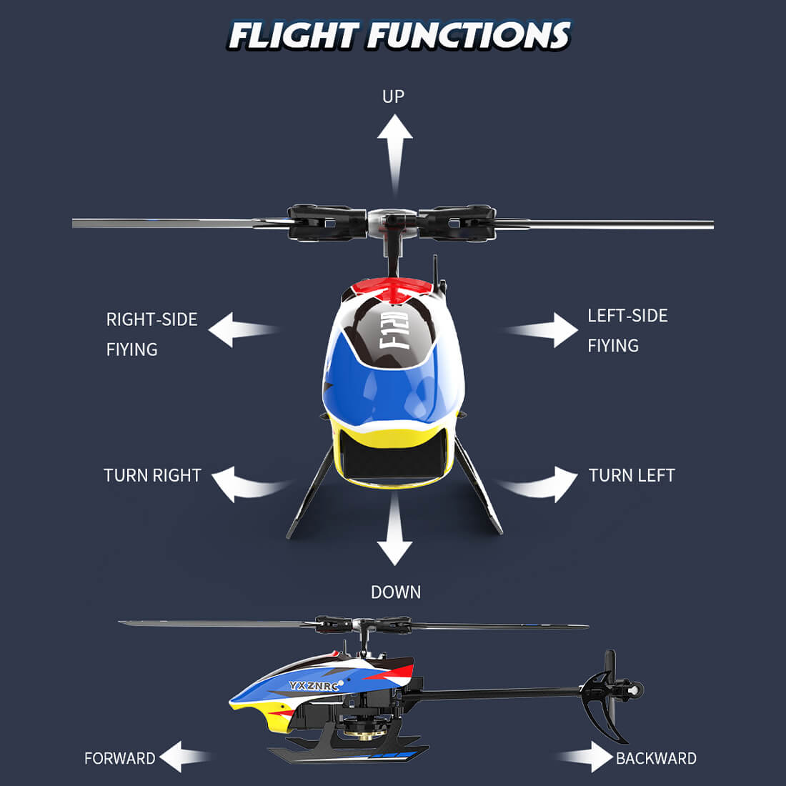 YU XIANG F120 6CH Direct Drive Brushless RC Helicopter RTF 3D/6G Stunt-helloworld7