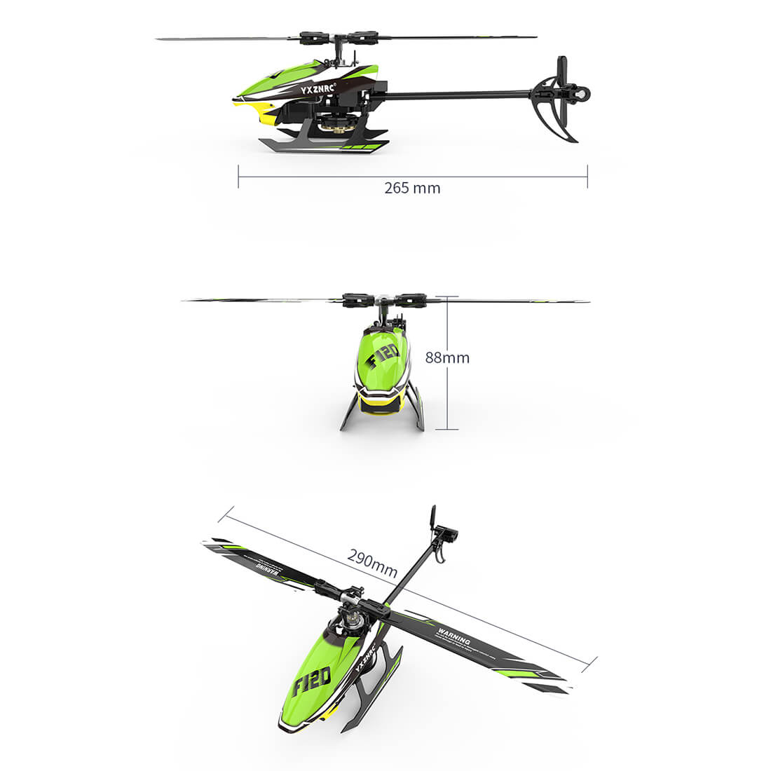 YU XIANG F120 6CH Direct Drive Brushless RC Helicopter RTF 3D/6G Stunt-helloworld7
