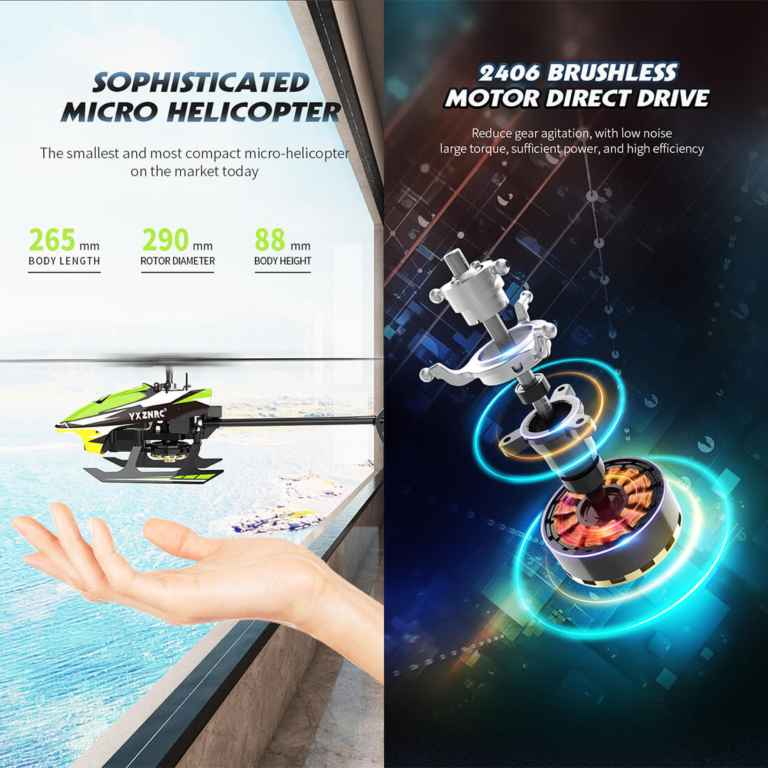 YU XIANG F120 6CH Direct Drive Brushless RC Helicopter RTF 3D/6G Stunt-helloworld7