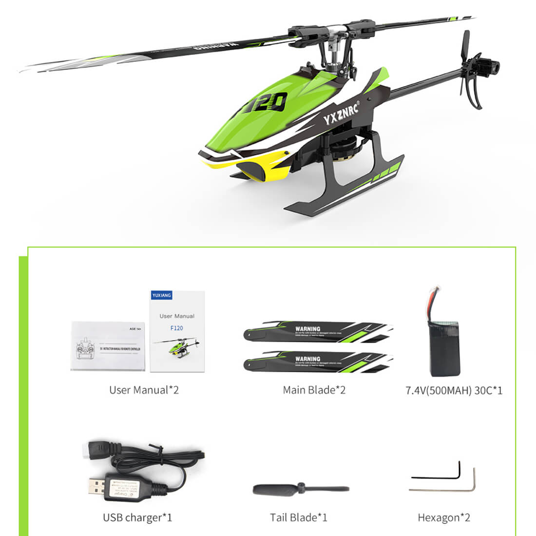 YU XIANG F120 6CH Direct Drive Brushless RC Helicopter RTF 3D/6G Stunt-helloworld7