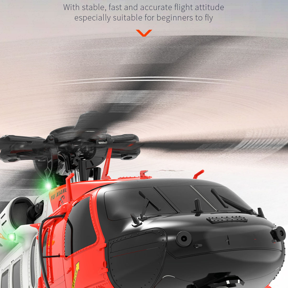 YXZNRC F09-S 1/47 Scale UH60 Black Hawk RC Helicopter RTF with Brushless Motor-helloworld7