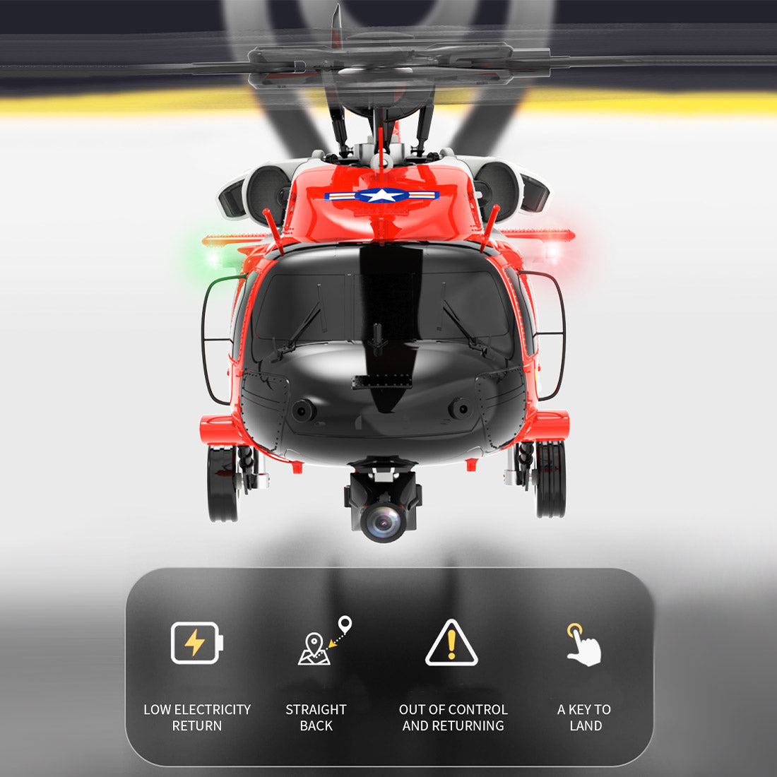 YXZNRC F09-S 1/47 Scale UH60 Black Hawk RC Helicopter RTF with Brushless Motor-helloworld7