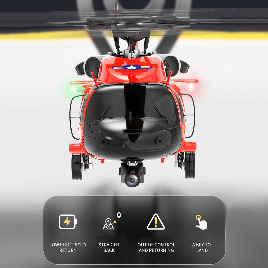 YXZNRC F09-S 1/47 Scale UH60 Black Hawk RC Helicopter RTF with Brushless Motor-helloworld7