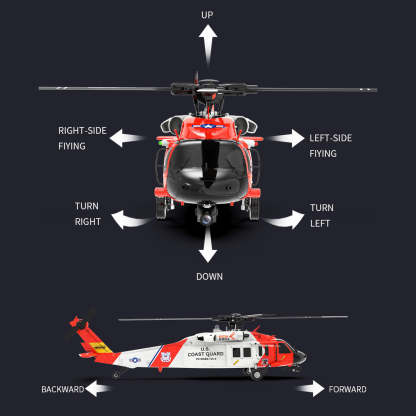 YXZNRC F09-S 1/47 Scale UH60 Black Hawk RC Helicopter RTF with Brushless Motor-helloworld7