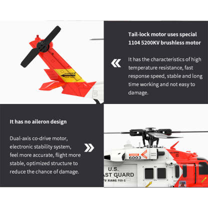 YXZNRC F09-S 1/47 Scale UH60 Black Hawk RC Helicopter RTF with Brushless Motor-helloworld7