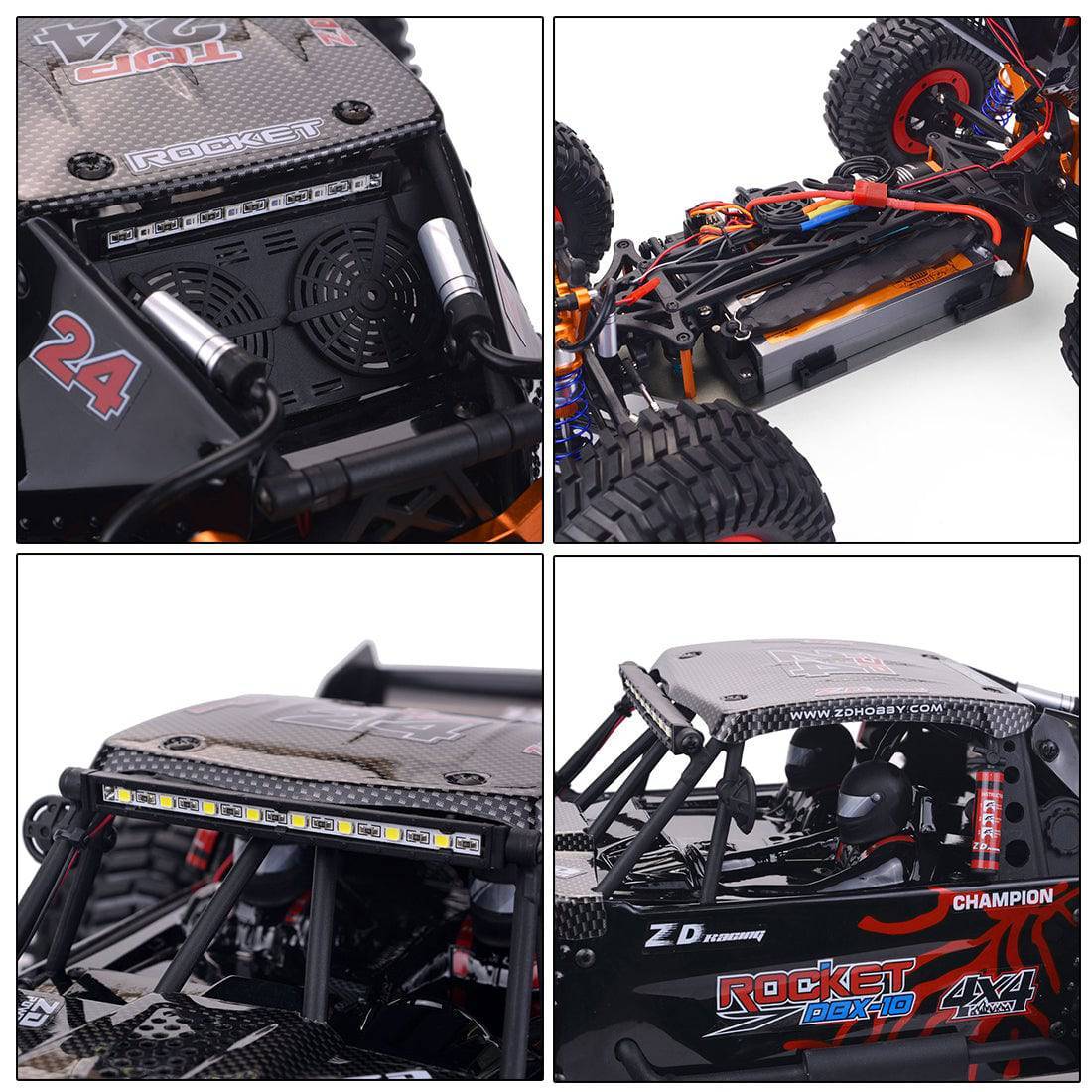 ZD Racing DBX-10 ROCKET 1/10 Scale 4WD 80km/h Brushless Desert Buggy RTR Red